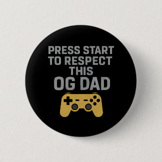 Retro Gamer Dad Respect Quote 2 Inch Round Button