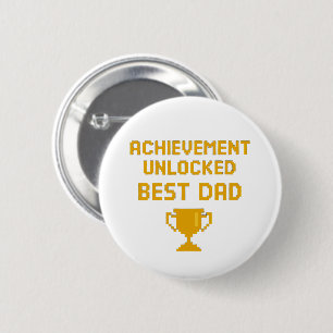 Retro Gamer Father’s Day Design 2 Inch Round Button