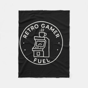 Retro Gamer Fuel Arcade Coffee Gaming For 80s Dads Fleece Blanket