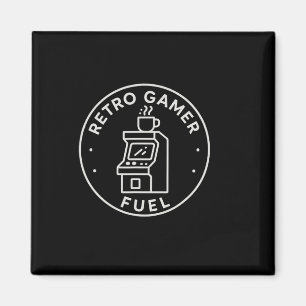 Retro Gamer Fuel Arcade Coffee Gaming For 80s Dads Magnet