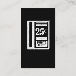 Retro Gamer Gift Classic Arcade Coin-Op 25 Cent Business Card