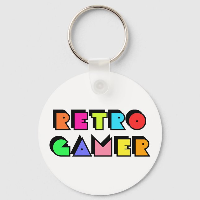 Retro Gamer Keychain (Front)