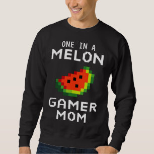 Retro Gamer Mom Gift - Funny Watermelon One In A M Sweatshirt