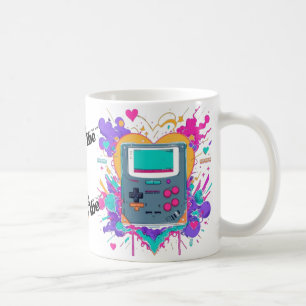 Retro Gamer Mug – Colourful 90s Gameboy Art 