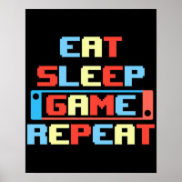 Retro Gamer Poster. Funny video games
