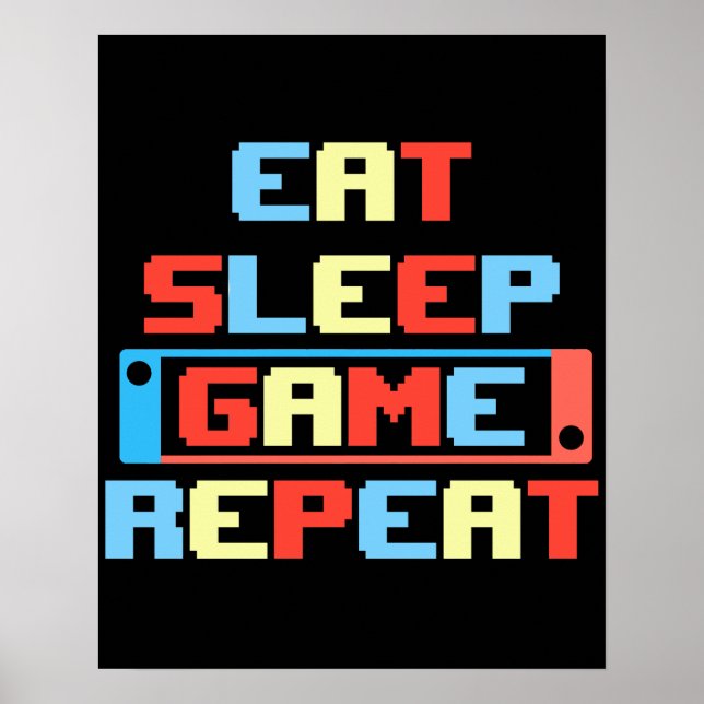 Retro Gamer Poster. Funny video games Poster (Front)