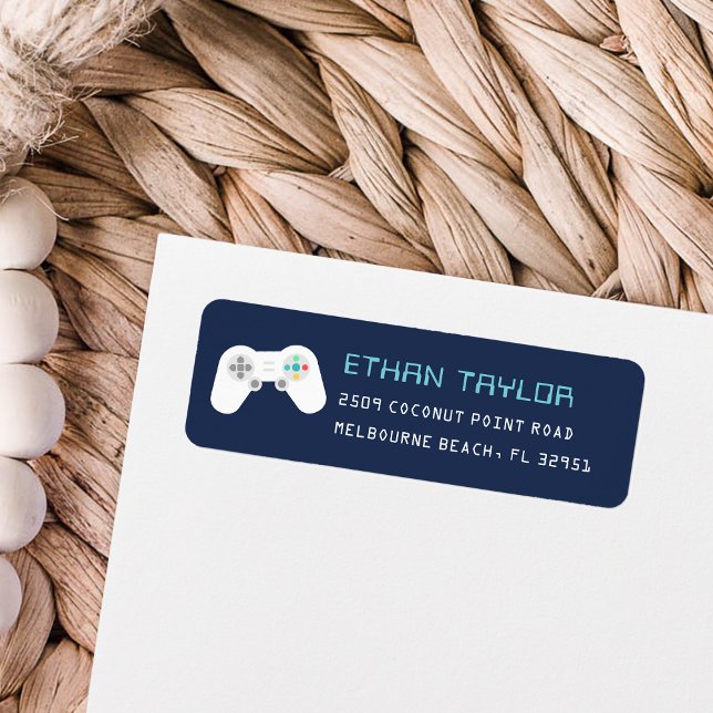 Retro Gamer Thème Enfants Adresse de retour (Créateur téléchargé)