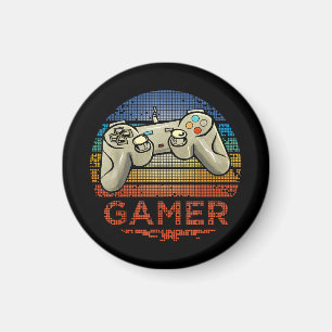 Retro Gamer Video Game Player Boys Girls Teen Kids Magnet