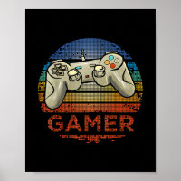 Retro Gamer Video Game Player Boys Girls Teen Kids