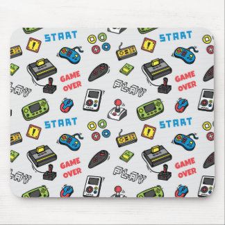 Retro Gamer Vintage Consoles Geeky Mouse Pad