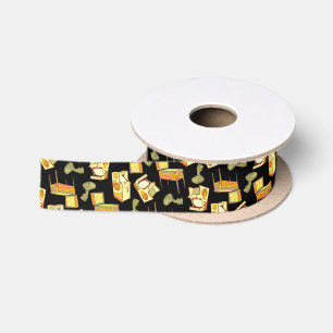 Retro Games Pattern Satin Ribbon