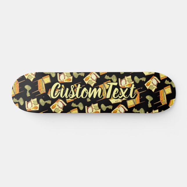Retro Games Pattern Skateboard (Horz)