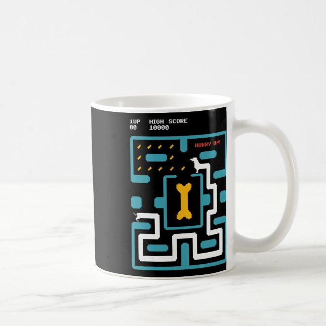 Retro Gaming Console Video Game Dog 80s Arcade  Coffee Mug (Right)