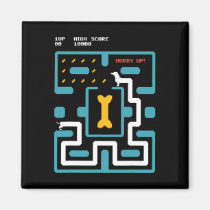 Retro Gaming Console Video Game Dog 80s Arcade  Magnet