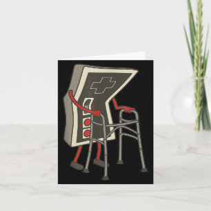 Retro Gaming Controller Old Gamer With Walker Funn Card