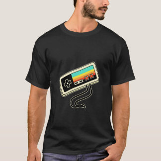 Retro Gaming Controller Rainbow Vintage 80s 90s Ga T-Shirt