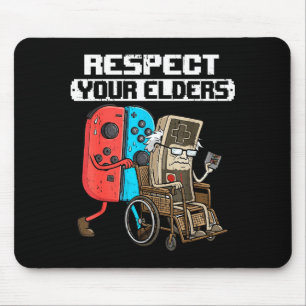 Retro Gaming Funny Gamer Controller 80s Respect Yo Mouse Pad