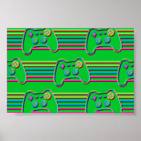 Retro Gaming Geek Gamer 80s neon colours