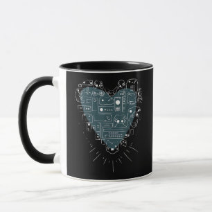 Retro Gaming Heart Video Game Controllers Gamer Mug