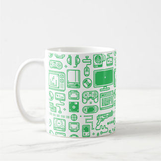 Retro Gaming Mug: Choose Your Weapon Green Coffee Mug