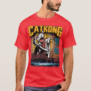 Retro Gaming Otaku Grunge Japan Monster Cat Kanij T-Shirt