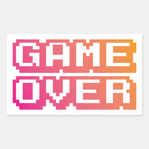 Retro Gaming Pixel Font Stickers