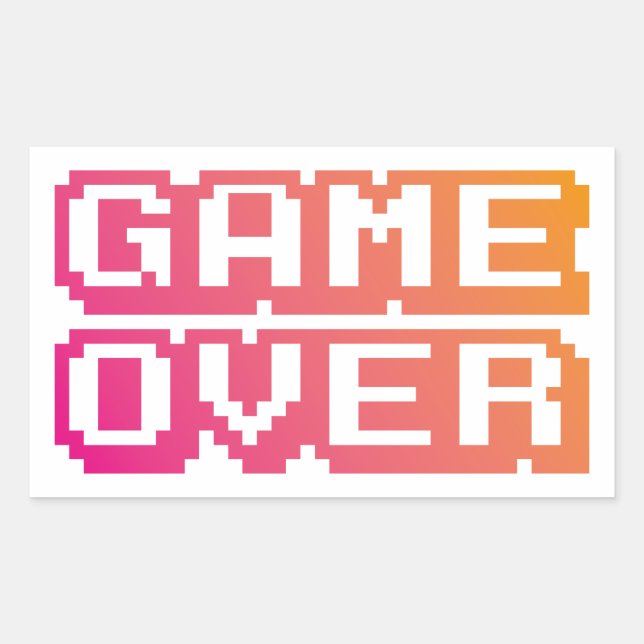 Retro Gaming Pixel Font Stickers (Front)