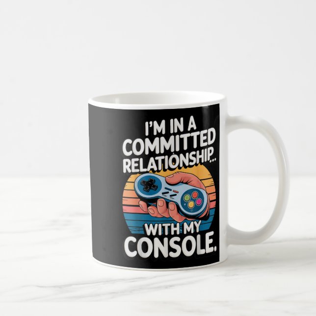 Retro Gaming Relationship Funny Gamer Console Love Coffee Mug (Right)