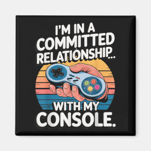 Retro Gaming Relationship Funny Gamer Console Love Magnet
