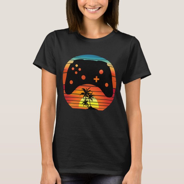 RETRO GAMING SUNSET T-Shirt (Front)