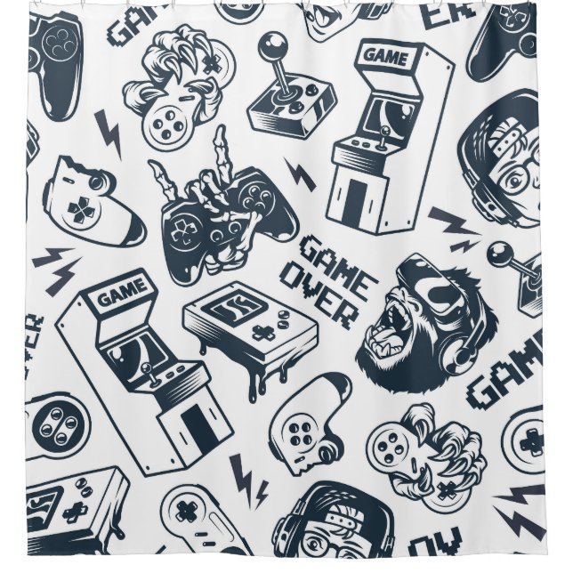 Retro gaming vintage pattern. (Front)
