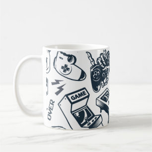 Retro gaming vintage pattern. coffee mug