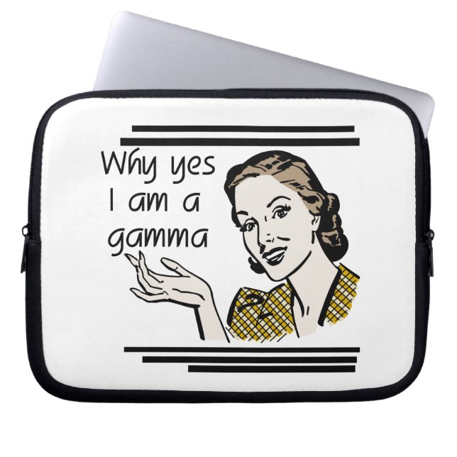 Retro Gamma Gifts Laptop Sleeve (Front)