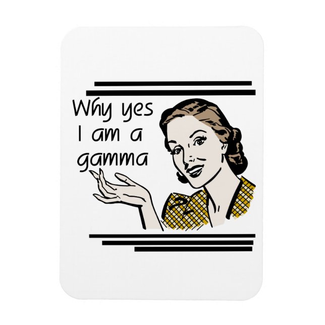 Retro Gamma Gifts Magnet (Vertical)