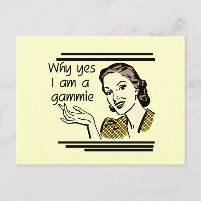 Retro Gammie T-shirts and Gifts Postcard (Front)