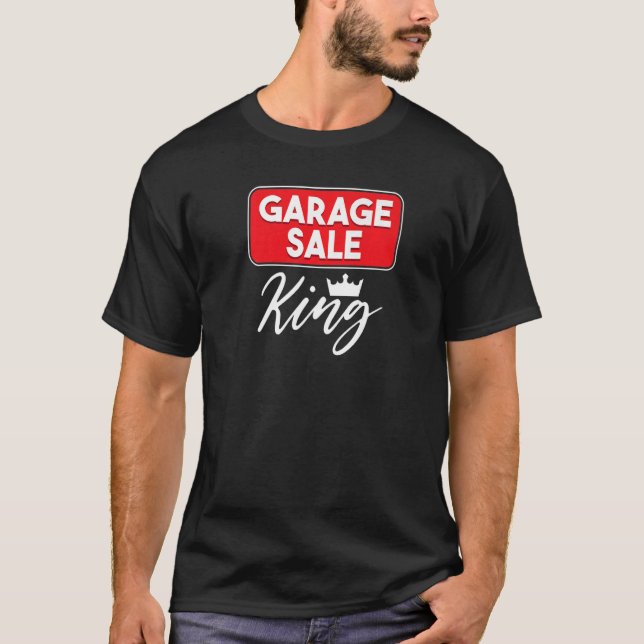 Retro Garage Sale King Thrifting Thrifter T-Shirt (Front)