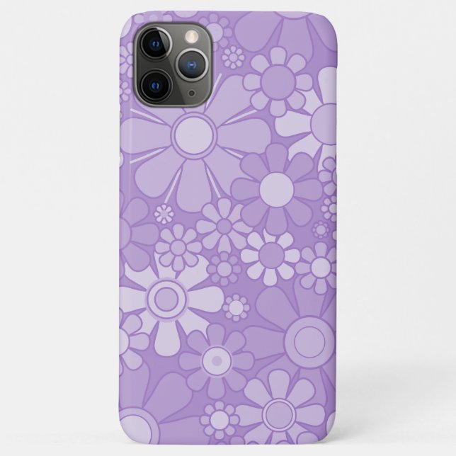 Retro Garden Cheerful Floral Pattern Lavender Case-Mate iPhone Case (Back)