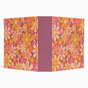 Retro Garden Floral 60s 70s Y2K Preppy Pattern Binder