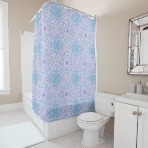 Retro garden florals in blue and violet