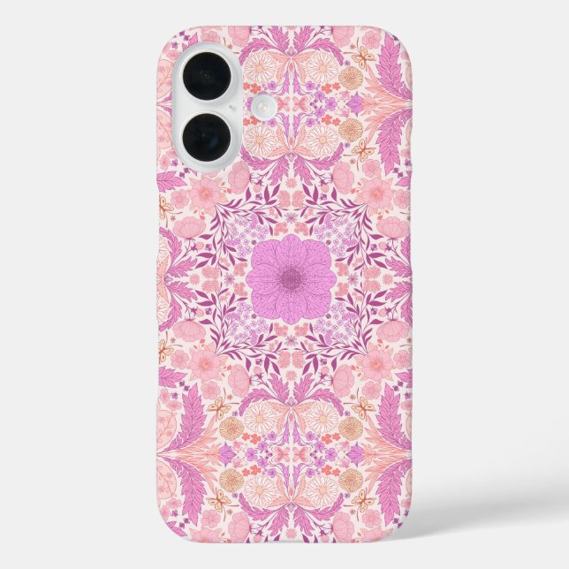 Retro garden florals  in pink Case-Mate iPhone case (Back)