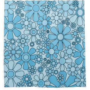 Retro Garden Flowers 60s 70s Floral Pattern
