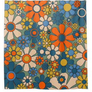 Retro Garden Flowers Floral Pattern