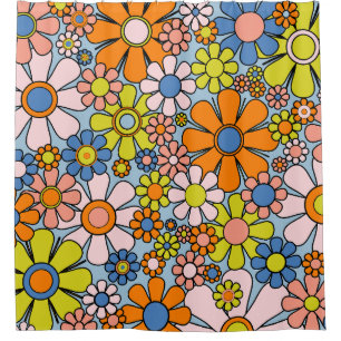Retro Garden Flowers Groovy 60s 70s Spring Floral