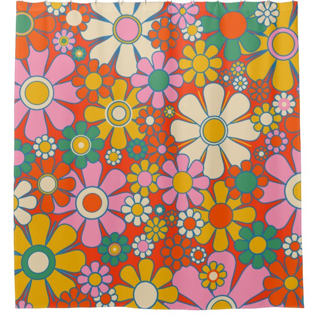  Retro Garden Groovy 60s 70s Floral Pattern (Front)