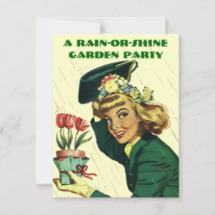 Retro Garden Party Invitation ~ Easy to Customize