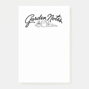 Retro Garden Typography Post-it Notes