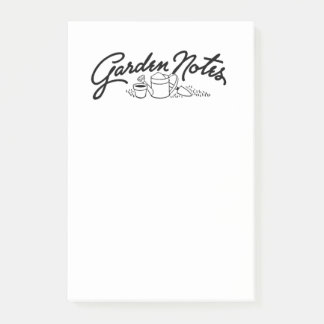 Retro Garden Typography Post-it Notes