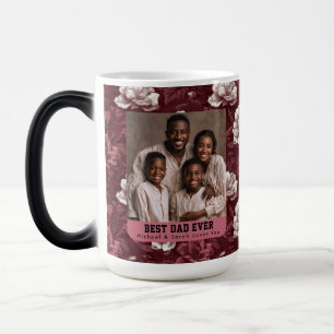 Retro Gardenias Bouquet Dog Dad Photo Espresso Magic Mug