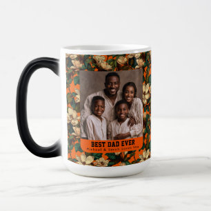 Retro Gardenias First Time Dad Photo Travel Mug