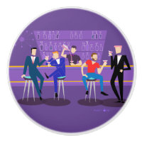 Retro Gay Bar Ceramic Pull